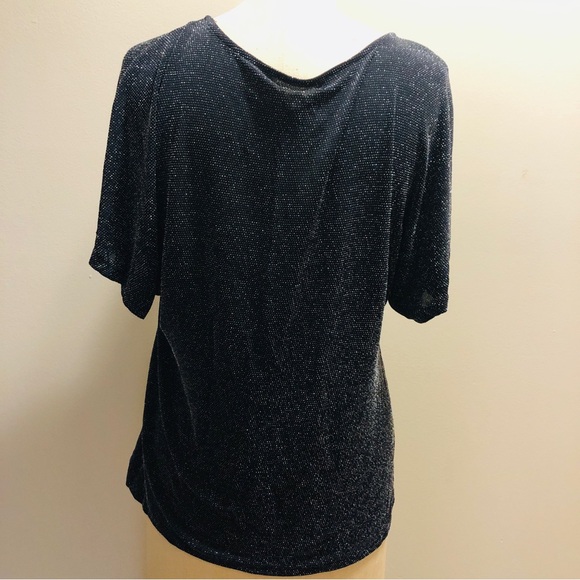 Maurices Shimmer Metallic Black Twist Front Blouse- Plus Size 2X - 🔥 2X40 - Picture 4 of 4